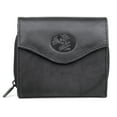 thumbnail image 1 of Julia Buxton Women's Heiress Zip French Purse Leather, Black, 1 of 1