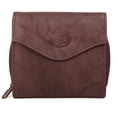 thumbnail image 1 of Julia Buxton Women's Heiress Zip French Purse Leather, Mahogany, 1 of 1