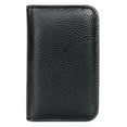 thumbnail image 1 of Julia Buxton Women's Hudson Pik-Me-Up Snap Card Case Leather, Black, 1 of 7