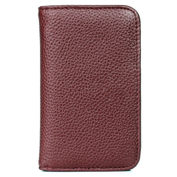 Julia Buxton Women's Hudson Pik-Me-Up Snap Card Case Leather, Red