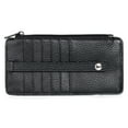 thumbnail image 1 of Julia Buxton Women's Hudson Pik-Me-Up Thin Card Holder Leather, Black, 1 of 3