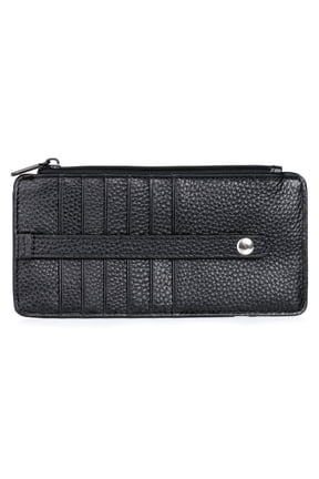 Women's Hudson Pik-Me-Up Thin Card Holder Leather, Black