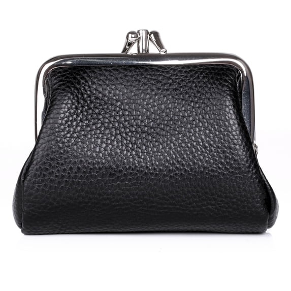 Julia Buxton Women's Hudson Pik-Me-Up Triple Frame Leather, Black