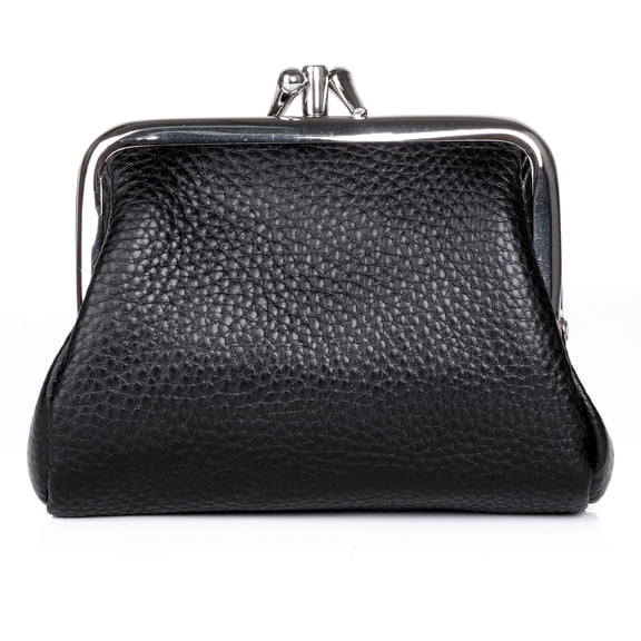 Julia Buxton Women's Hudson Pik-Me-Up Triple Frame Leather, Black