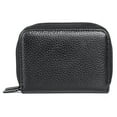 thumbnail image 1 of Julia Buxton Women's Hudson Pik-Me-Up Wizard Wallet Leather, Black, 1 of 3