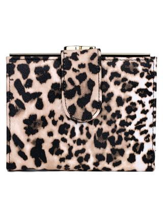  Nabegum Leopard Travel Wallet for Women Cheetah Cow Print  Double Zipper Pocket Ladies Purse Large Capacity : Clothing, Shoes & Jewelry