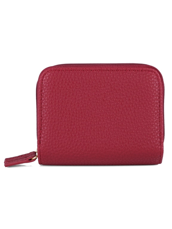 Women's Pebble RFID Blocking Wizard Wallet, Red