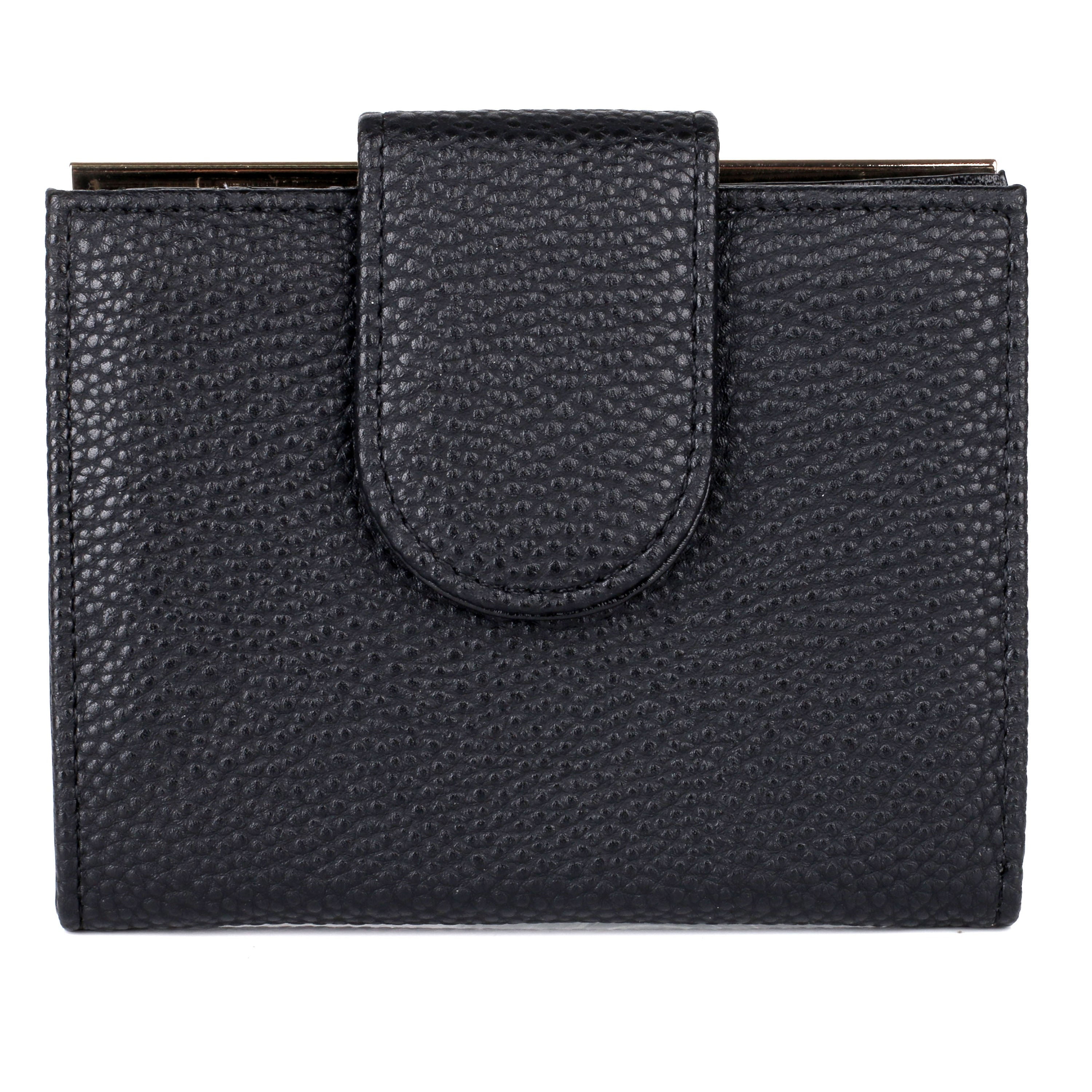 Julia Buxton Women's Pebble RFID Lexington Wallet, Black