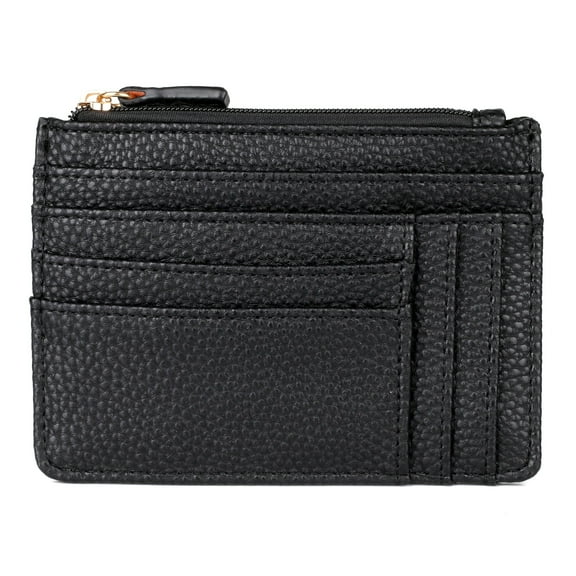 Julia Buxton Women's Pebble RFID Pik-Me-Up Slot Coin Pouch, Black
