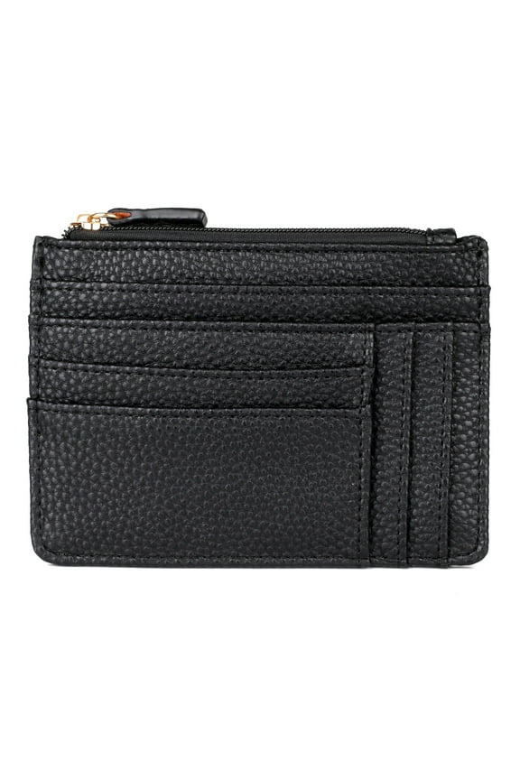 Women's Pebble RFID Pik-Me-Up Slot Coin Pouch, Black