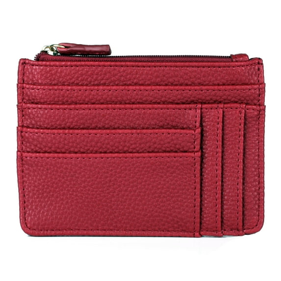 Julia Buxton Women's Pebble RFID Pik-Me-Up Slot Coin Pouch, Red