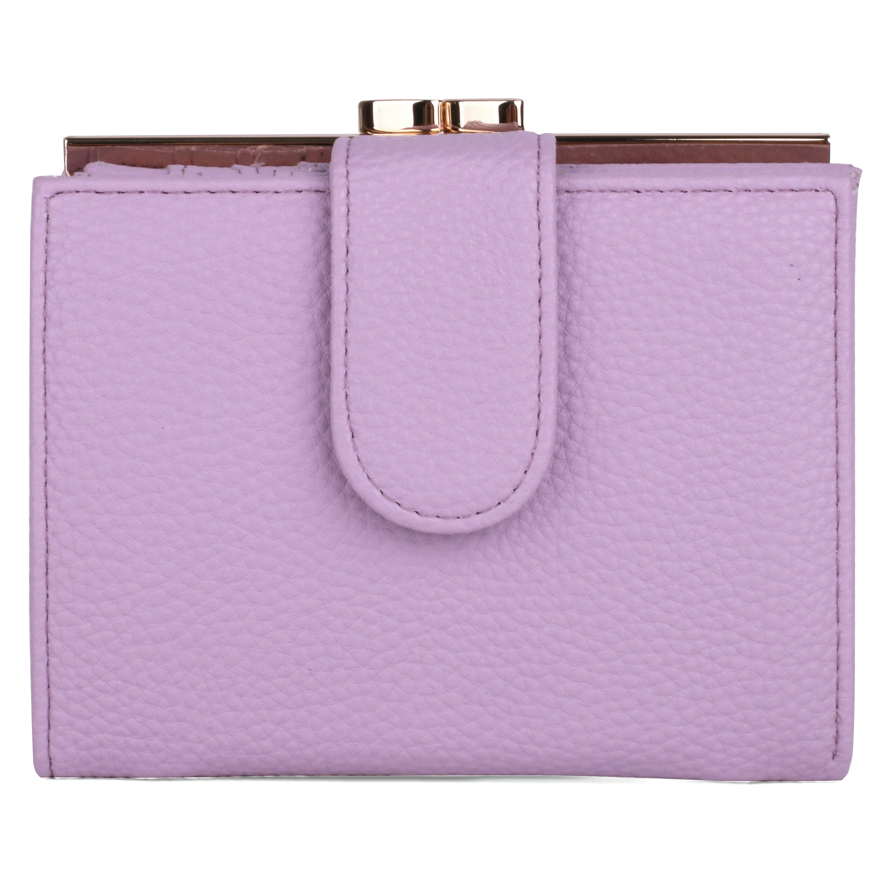 Julia Buxton Women's Pebble Vegan Leather Lexington Wallet, Lilac