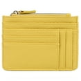thumbnail image 1 of Julia Buxton Women's Pebble Vegan Leather Slot Coin Case, Anise Yellow, 1 of 1