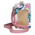 thumbnail image 1 of Julia Buxton Women's Wildflower Vegan Leather Lanyard, Dusty Rose, 1 of 3