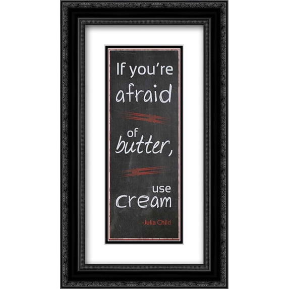 Julia Child 2x Matted 14x24 Black Ornate Framed Art Print by Gibbons, Lauren