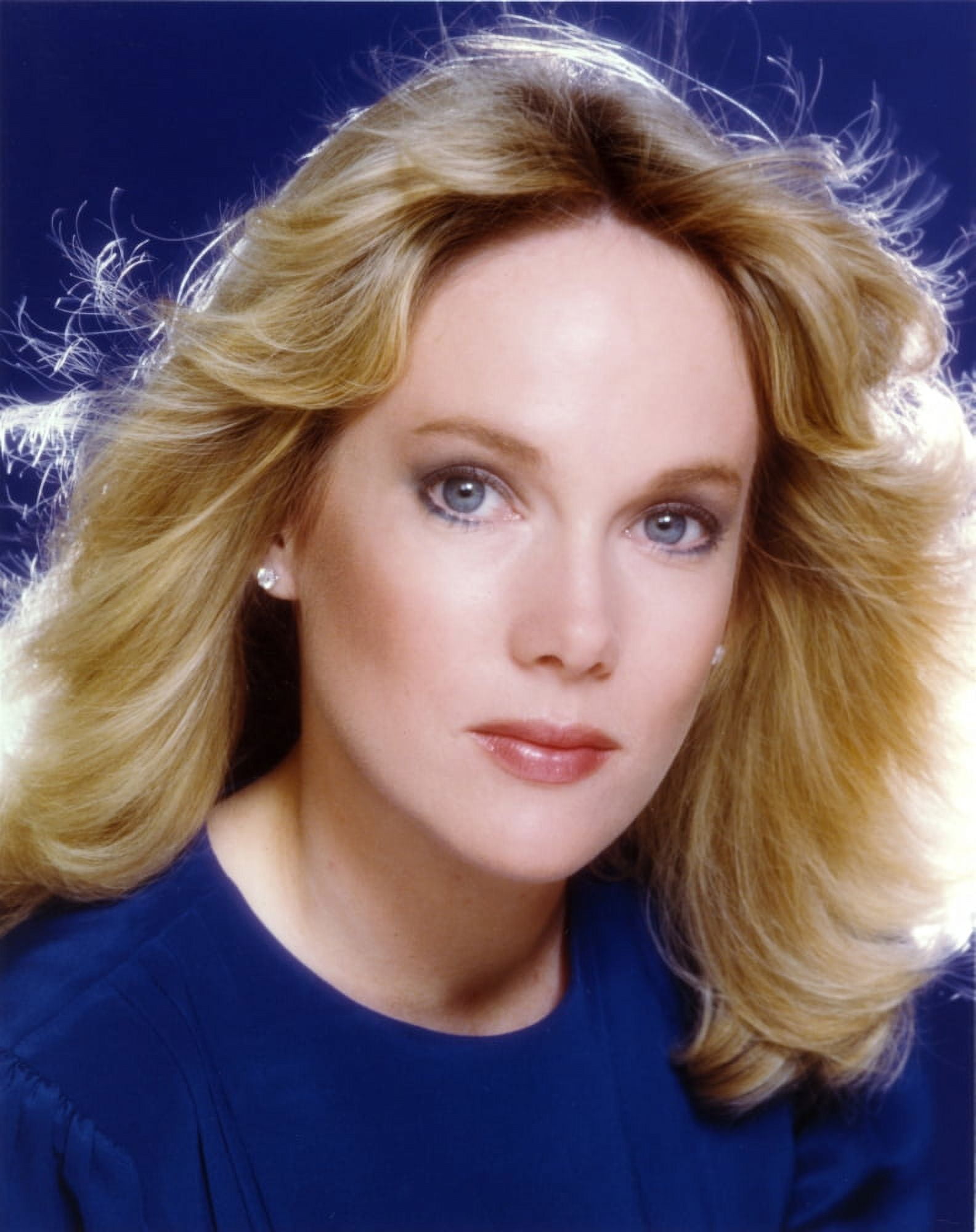 Julia Duffy wearing a Blue Tunic in a Close Up Portrait Photo Print (8