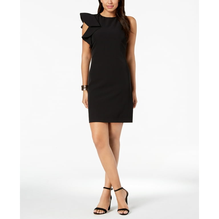 Julia jordan ruffled sheath dress discount