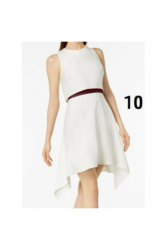 Julia Jordan Women's Layered Popover Knee Length Dress Ivory Size 10