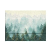 Julia Purinton 'Misty Forest' Wood Slat Art 12x16