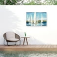 thumbnail image 1 of Julia Purinton 'Sails On Horizon' Outdoor Canvas 16x16, 1 of 5