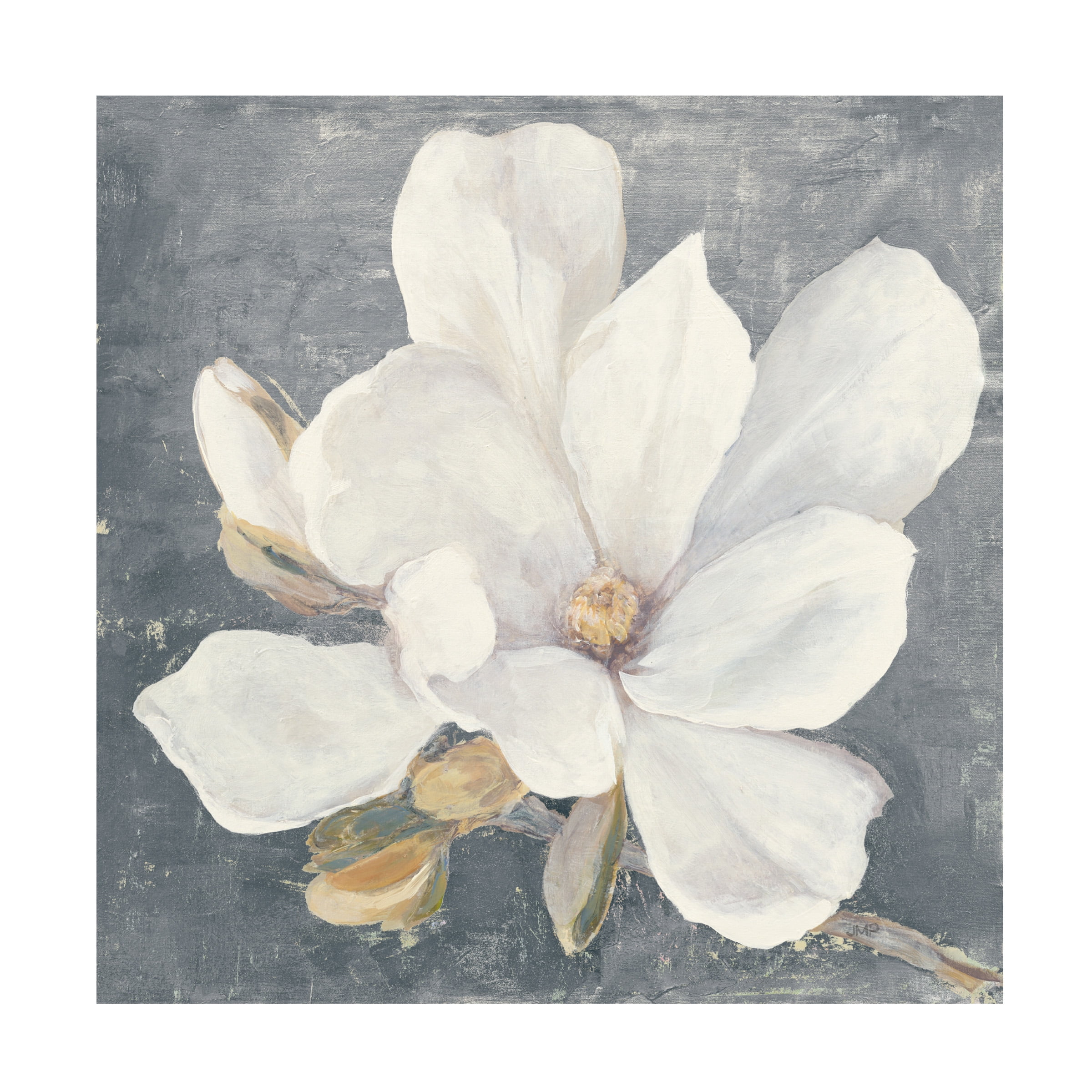 Julia Purinton 'Serene Magnolia Gray' Canvas Art