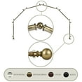 thumbnail image 1 of Julian 13/16" 6-Sided Bay Window Curtain Rod - Antique Brass, 1 of 2