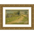 thumbnail image 1 of Julian Alden Weir 18x13 Gold Ornate Wood Frame and Double Matted Museum Art Print Titled - The Lane, 1 of 4