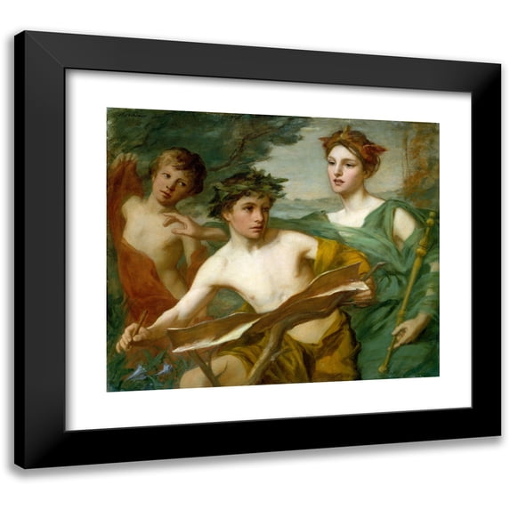 Julian Alden Weir 23x20 Black Modern Framed Museum Art Print Titled - Musa Regina (1906)