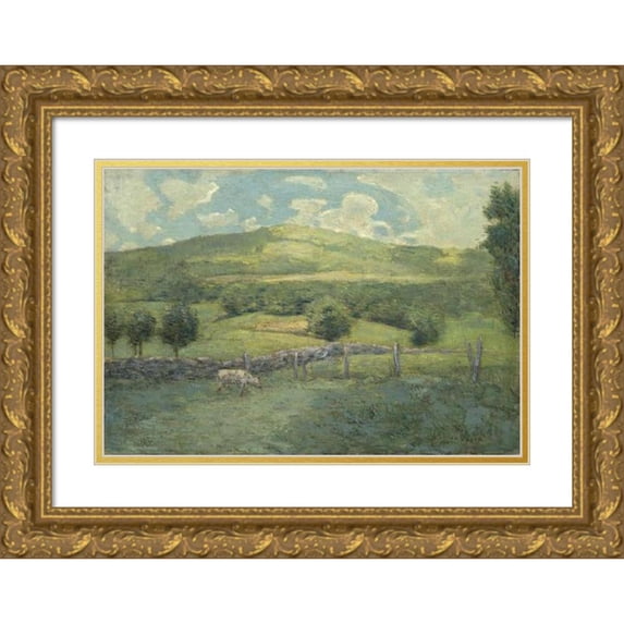 Julian Alden Weir 24x18 Gold Ornate Framed and Double Matted Museum Art Print Titled - Obweebetuck (C. 1908)