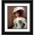 thumbnail image 1 of Julian Alden Weir 2x Matted 20x24 Black Ornate Framed Art Print 'The Blue Gown', 1 of 2