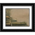thumbnail image 1 of Julian Ashton 2x Matted 24x20 Black Ornate Framed Art Print 'Misty morning, Dora Creek ', 1 of 2