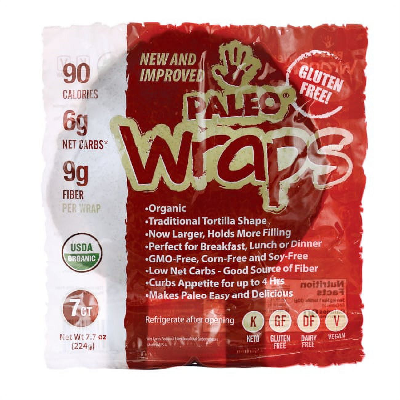 Julian Bakery Gluten Free Paleo Coconut Wraps, 7 Ct