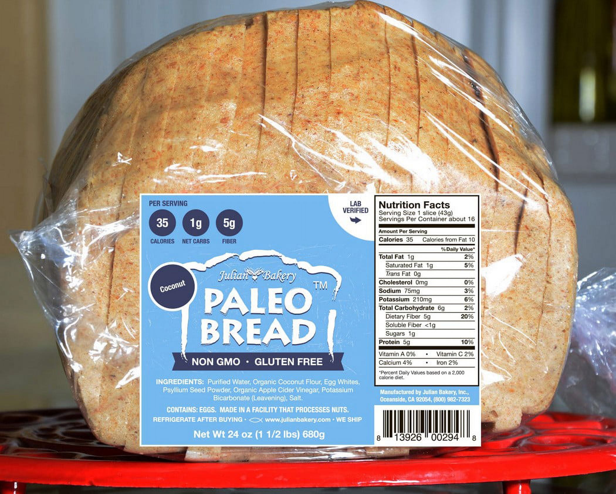 Calories in Julian Bakery Smart Carb #1 Bread and Nutrition Facts