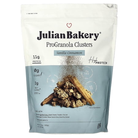 Julian Bakery, Pro Granola, Vanilla Cinnamon Cluster, 19.5 oz