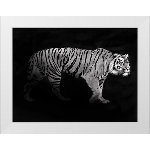 Julian, Lauren 14x12 White Modern Wood Framed Museum Art Print Titled - Panthera Tigris