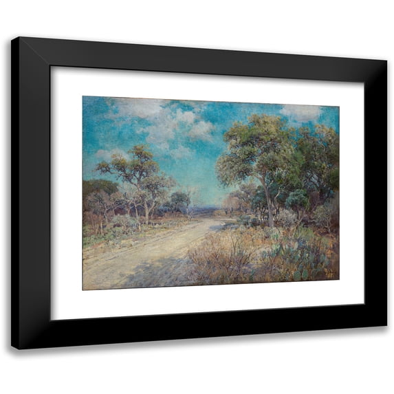 Julian Onderdonk 24x19 Black Modern Framed Museum Art Print Titled - Road to the Hills (C. 1918)