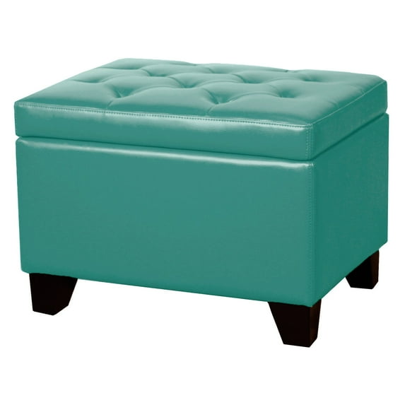 Julian Rectangular Bonded Leather Storage Ottoman, Multiple Colors