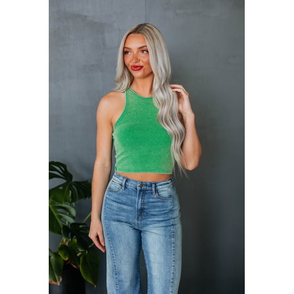 Julian Ribbed Tank - Apple