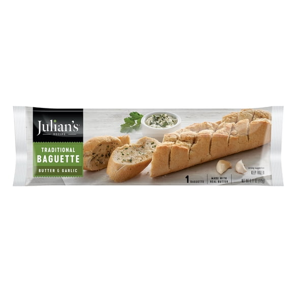 Julian's Recipe Butter & Garlic Bread Baguette, 6.17 oz, Single Pack