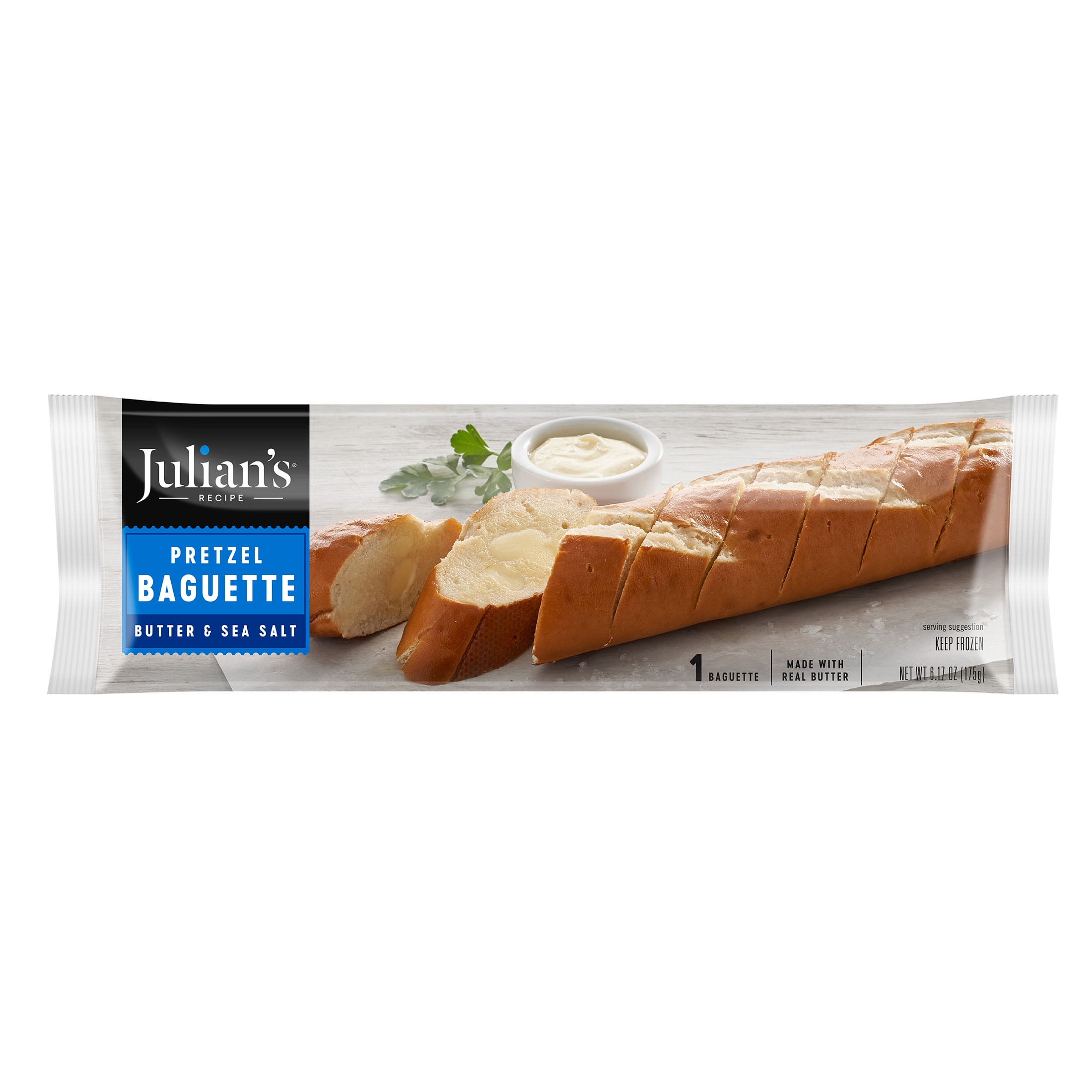 Julian’s Recipe Butter & Sea Salt Pretzel Baguette, 6.18 oz, Shelf