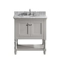 thumbnail image 1 of Julianna 32" Bath Vanity in Gray with Marble Top and Sink and Mirror MS-3132-WMRO-GR, 1 of 9