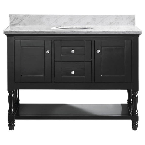 Julianna 48" Single Bath Vanity in Espresso with Marble Top and Sink MS-3148-WMRO-ES-NM