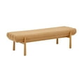 thumbnail image 1 of Julianna Sunflower Yellow Heavy Linen Bench, 1 of 8