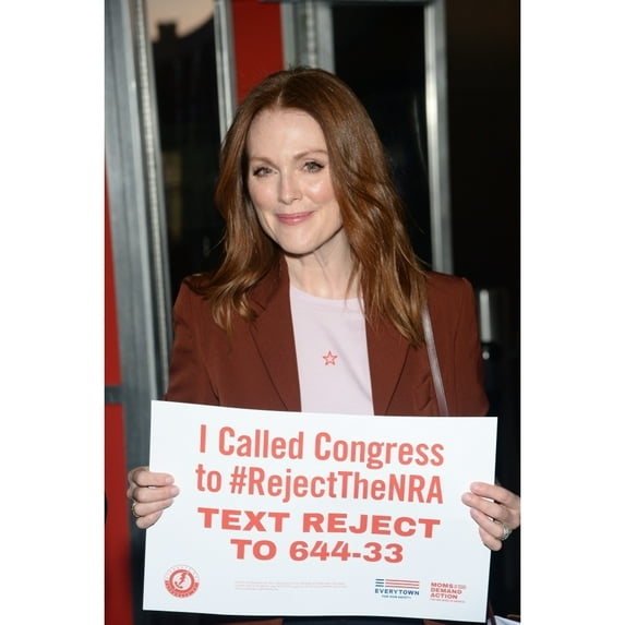 Julianne Moore At The Press Conference For Everytown For Gun Safety Launch #Rejectthenra Campaign The Standard High