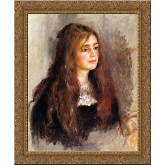 Julie Manet 20x24 Gold Ornate Wood Framed Canvas Art by Renoir, Pierre Auguste