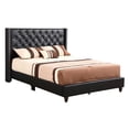 thumbnail image 1 of Julie Tufted Upholstered Low Profile Panel Bed, Black - Queen Size, 1 of 1