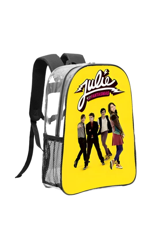 Julie and The Phantoms Pattern Transparent Backpack Lightweight And fashionable Showcasing Personality And Leading The Trend