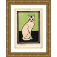 thumbnail image 1 of Julie de Graag 17x24 Gold Ornate Framed and Double Matted Museum Art Print Titled - Seated Cat (1917), 1 of 4