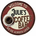 thumbnail image 1 of Julie's Coffee Bar Round Metal Sign Kitchen Room Wall Décor 200120041054, 1 of 1