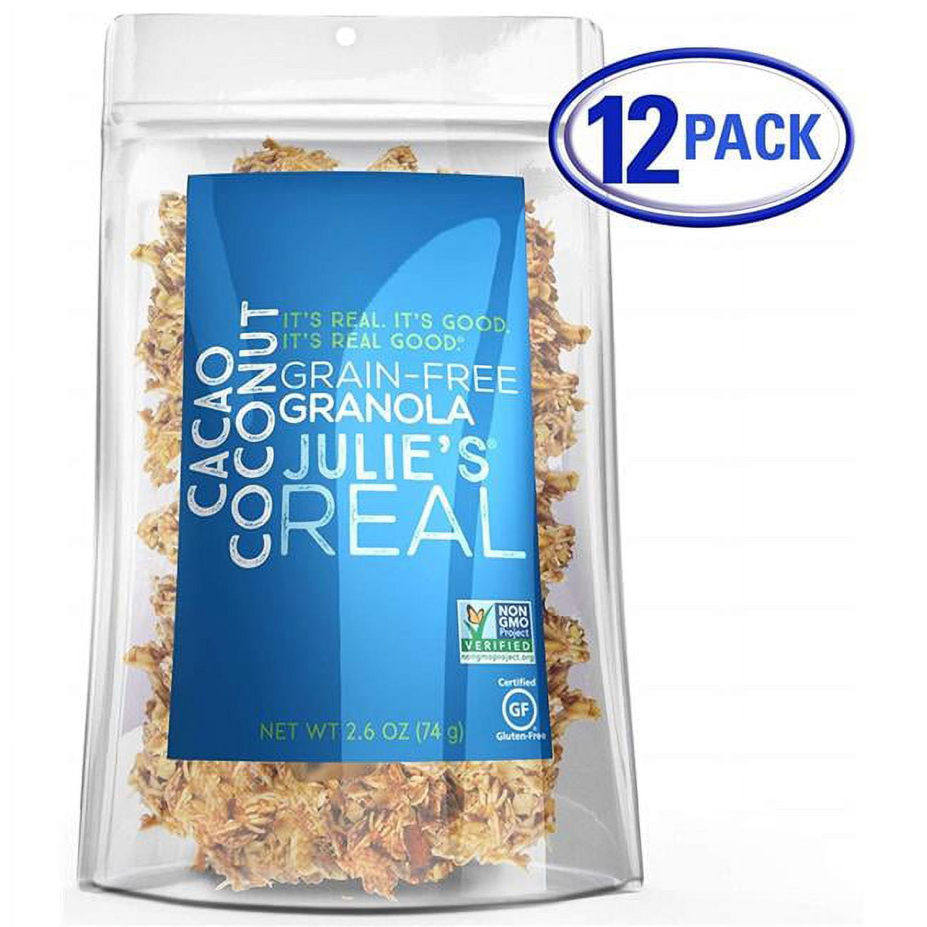 Julie's Real - Granola Gr Fr Cacao Coconut - Case Of 6 - 7 Oz